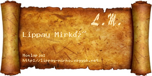 Lippay Mirkó névjegykártya